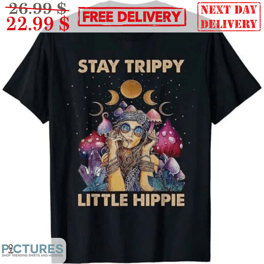 Lady Mushroom Stay Trippy Little Hippie Vintage Shirt