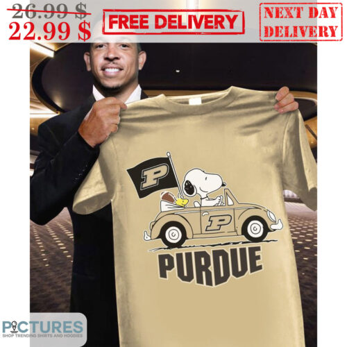Snoopy Riding Purdue Boilermakers Shirt