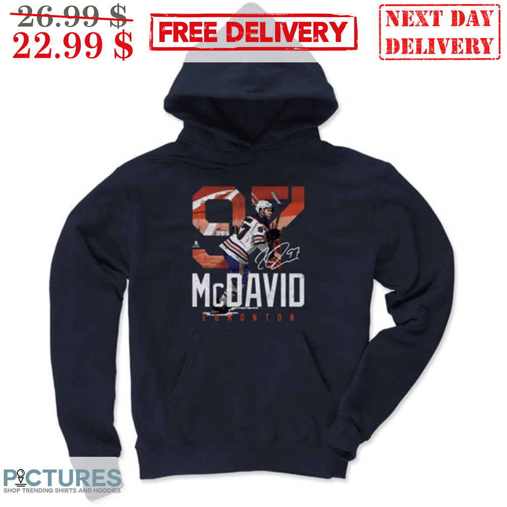 Connor McDavid 97 Edmonton Oilers NHL Vintage Signature Shirt