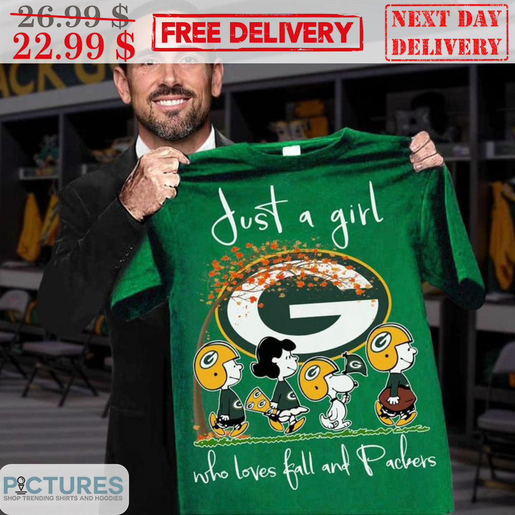 Snoopy Just A Girl Who Loves Fall And Packers Green Bay Packers Shirt