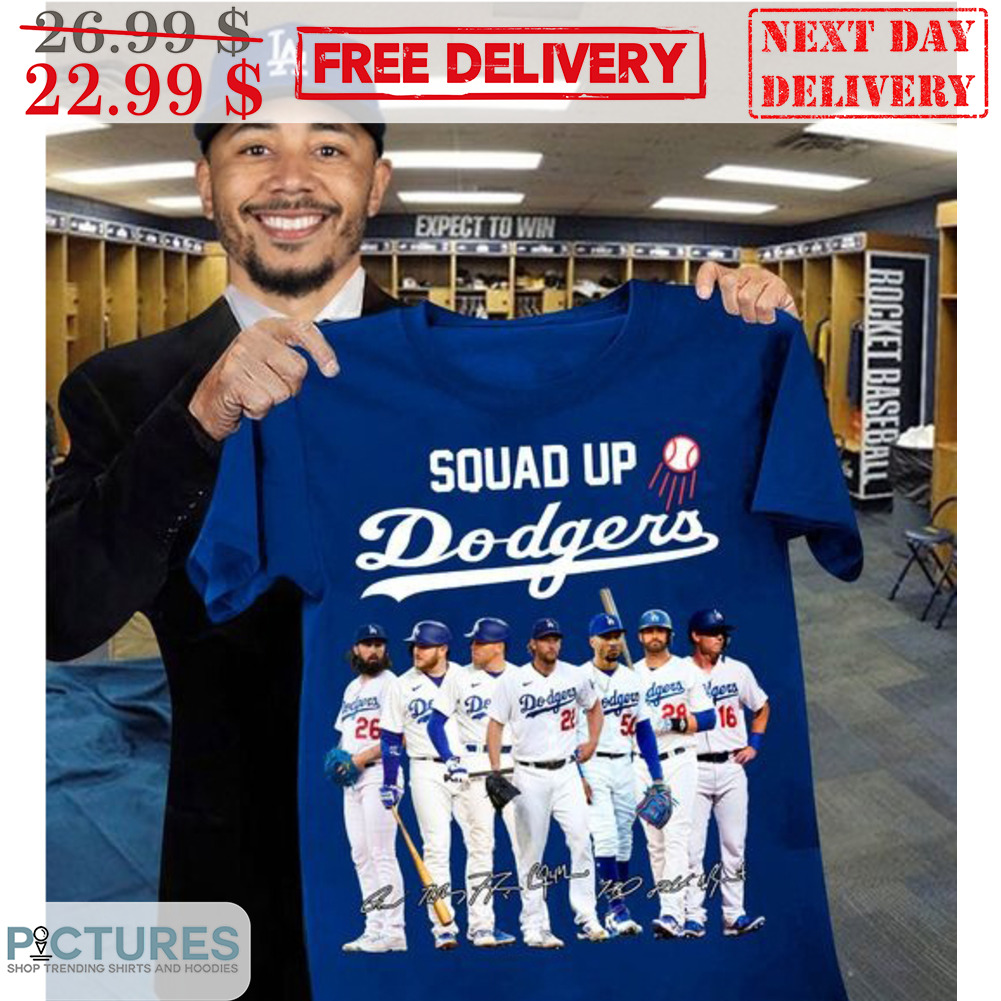 FREE shipping Squad Up Dodgers Los Angeles Dodgers Signature Shirt, Unisex  tee, hoodie, sweater, v-neck and tank top