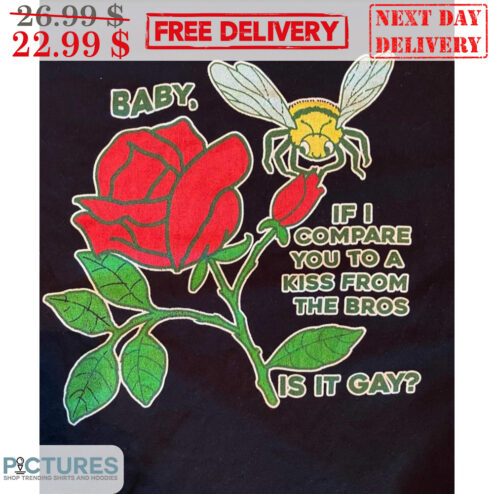 Bee Roses Baby If I Compare You To A Kiss From The Bros Is It Gay Shirt