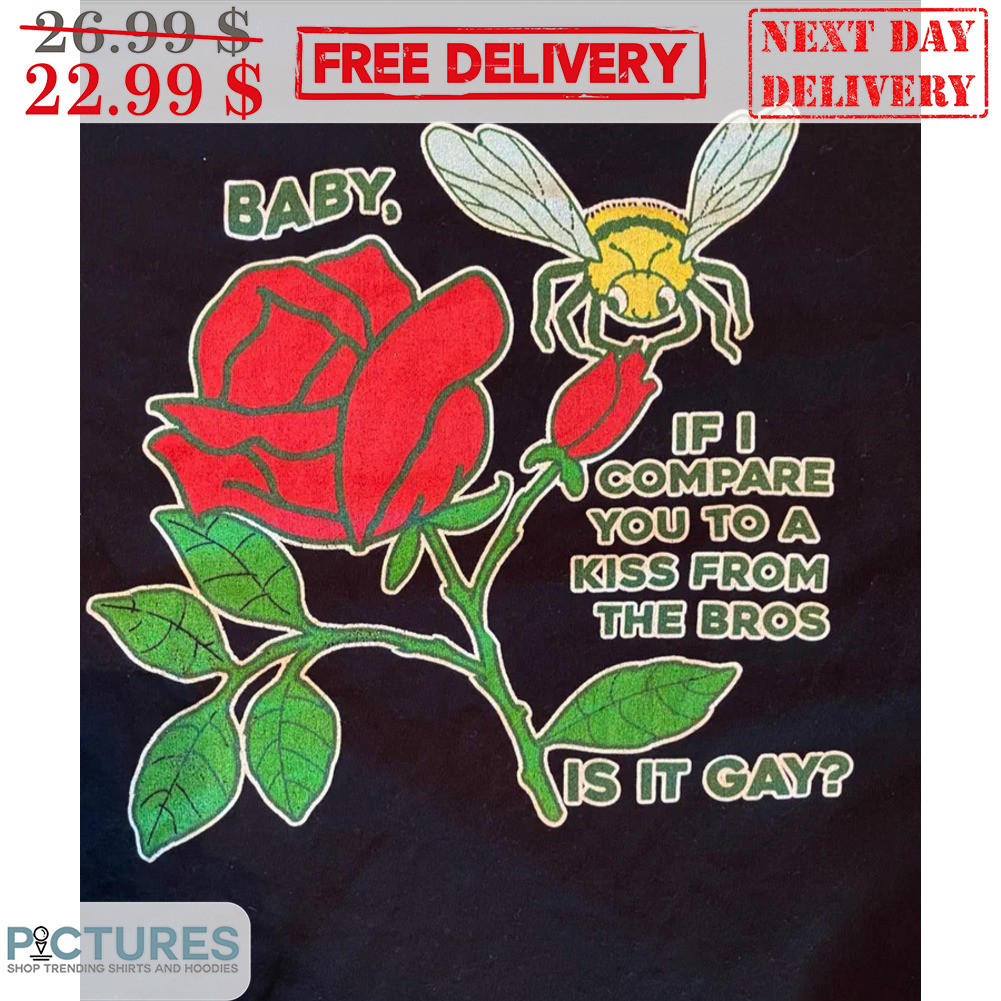 Bee Roses Baby If I Compare You To A Kiss From The Bros Is It Gay Shirt