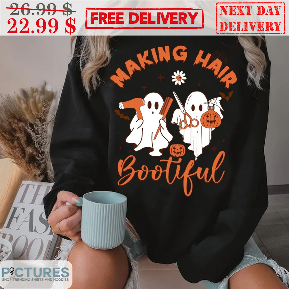 Boo Ghost Making Hair Bootiful Halloween 2023 Shirt