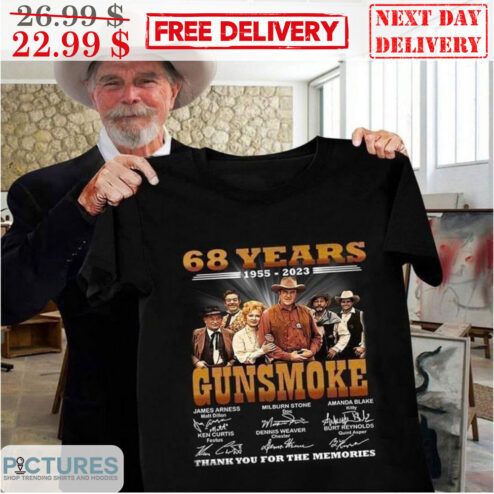 68 Years Gunsmoke Westside Signature Thank You For The Memories Shirt