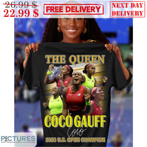 The Queen Coco Gauff Signature  2023 Us Open Champion Shirt