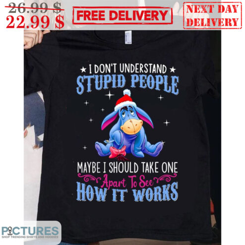 Eeyore I Don't Understand Stupid People Maybe I Should Take One Apart To See How It Works Christmas Shirt
