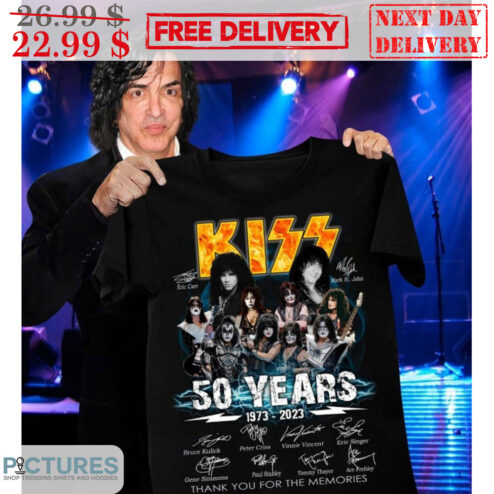 KISS Band 50 Years 1973-2023 Signature Thank You For The Memories Signature Shirt