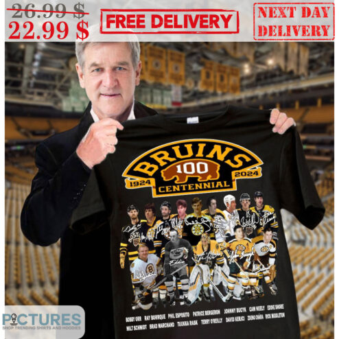 Boston Bruins Centennial 100 1924 2024 Signature NHL Shirt
