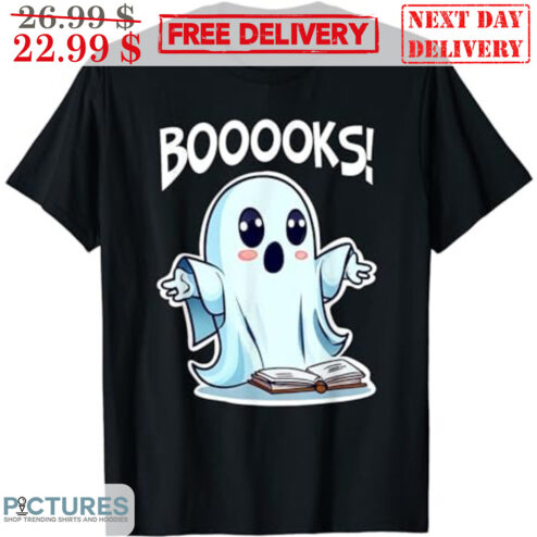 Boo Ghost Booooks Halloween 2023 Shirt