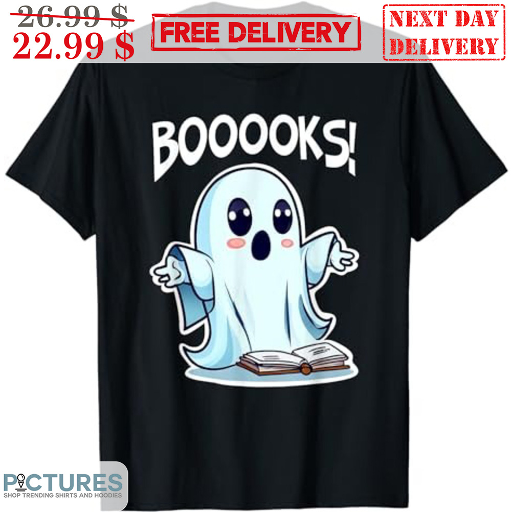 Boo Ghost Booooks Halloween 2023 Shirt
