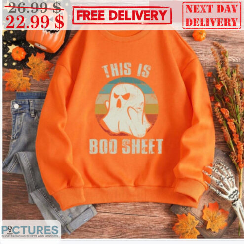 Ghost This Is Boo Sheet Retro Vintage Halloween 2023 Shirt