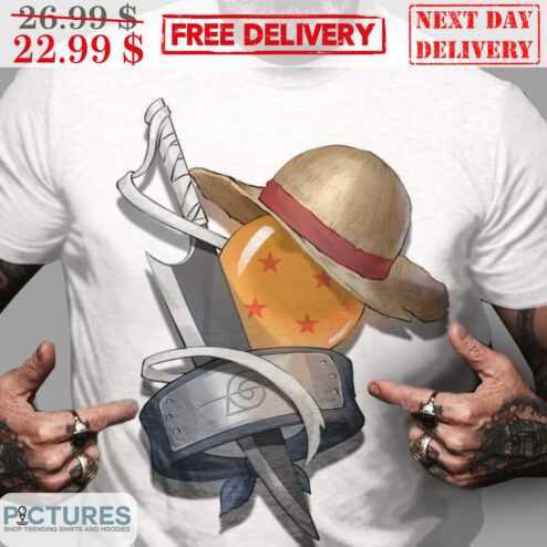 Bleach Naruto One Piece Dragon Ball Logo Signature Shirt