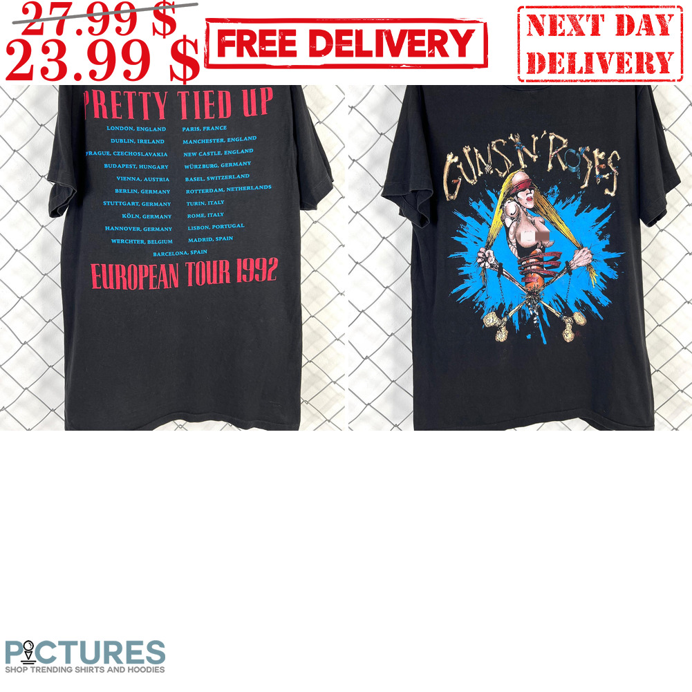 Guns N’ Roses Pretty Tied Up European Tour 1992 Shirt