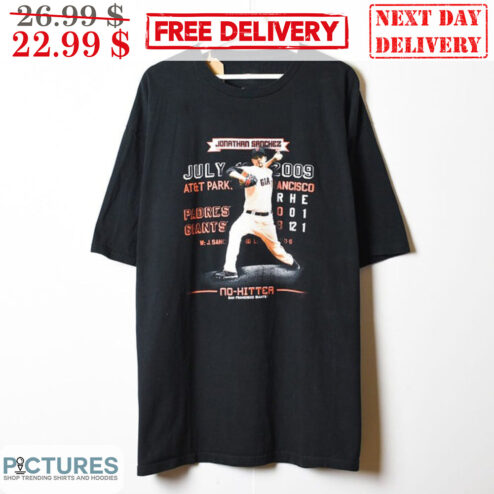 Jonathan Sanchez No-Hitter Majestic San Francisco Giants Shirt