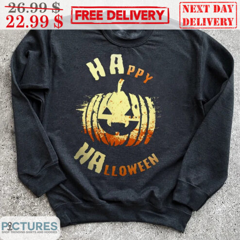 Pumpkin Ha Ha Happy Halloween Vintage Shirt