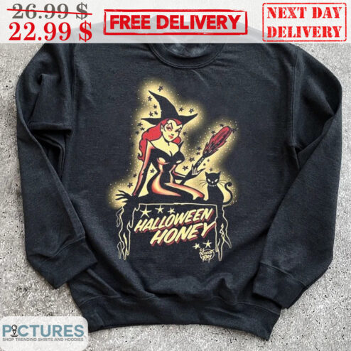 Witch Black Cat Halloween Honey Vintage Shirt