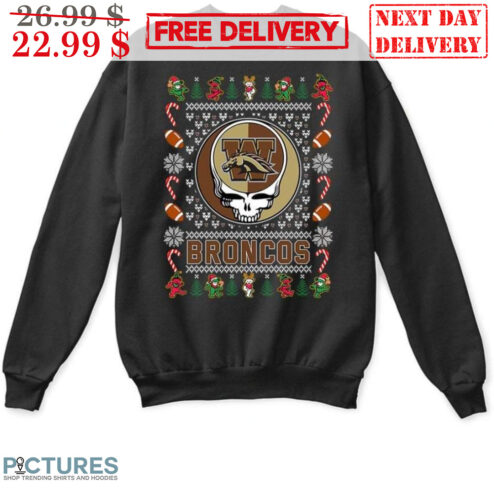 Grateful Dead Western Michigan Broncos Ugly Christmas Shirt