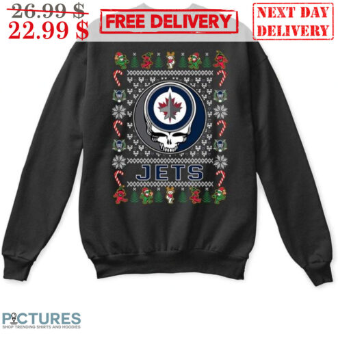 Grateful Dead Winnipeg Jets NHL Ugly Christmas Shirt