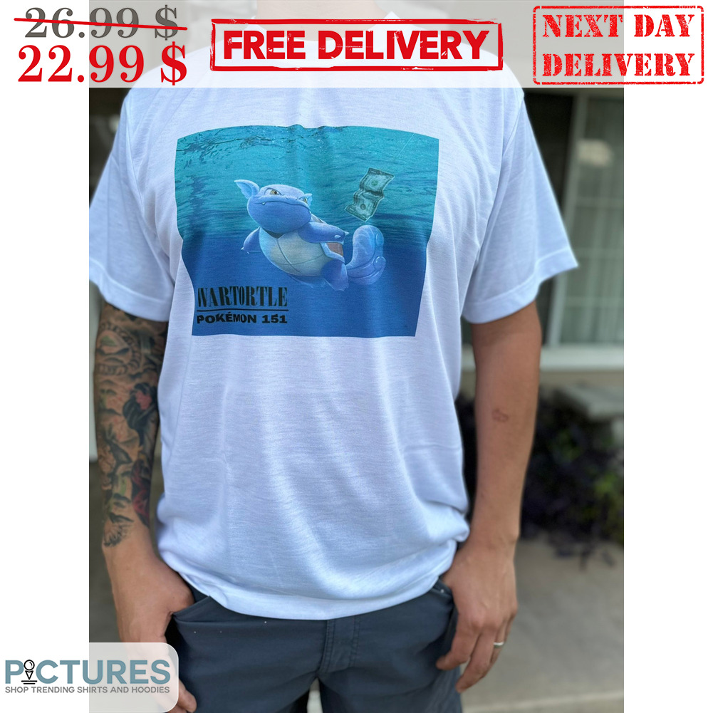 FREE shipping Wartortle Pokemon 151 Swimming Dollar Shirt, Unisex