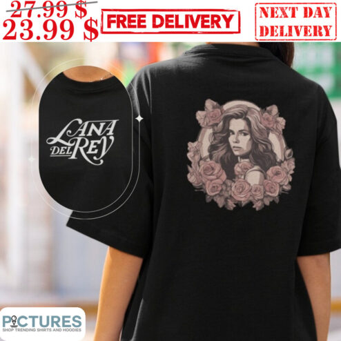 Lana Del Rey Portrait Roses Vintage Shirt