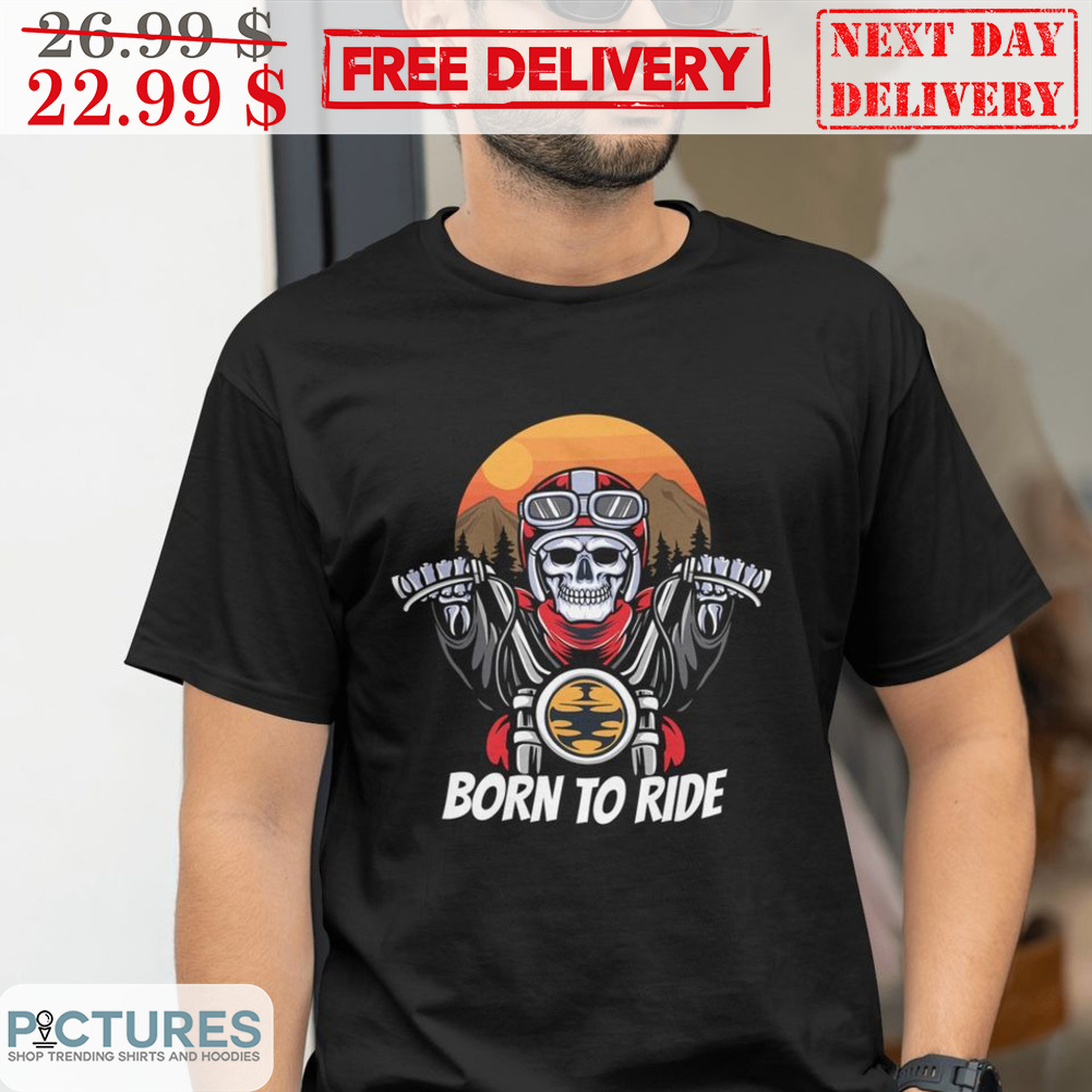 Skull Racer Born To Ride Vintage Shirt