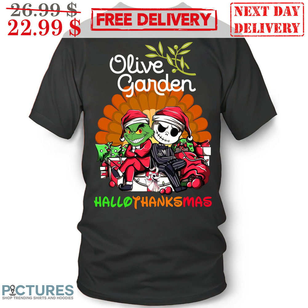 Grinch Jack Skellington Olive Garden Hallo Thanks Mas Shirt