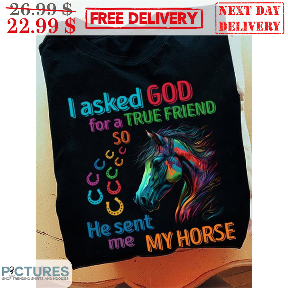 I Asked God For A True Friend So He Sent Me My Horse Colorful Shirt