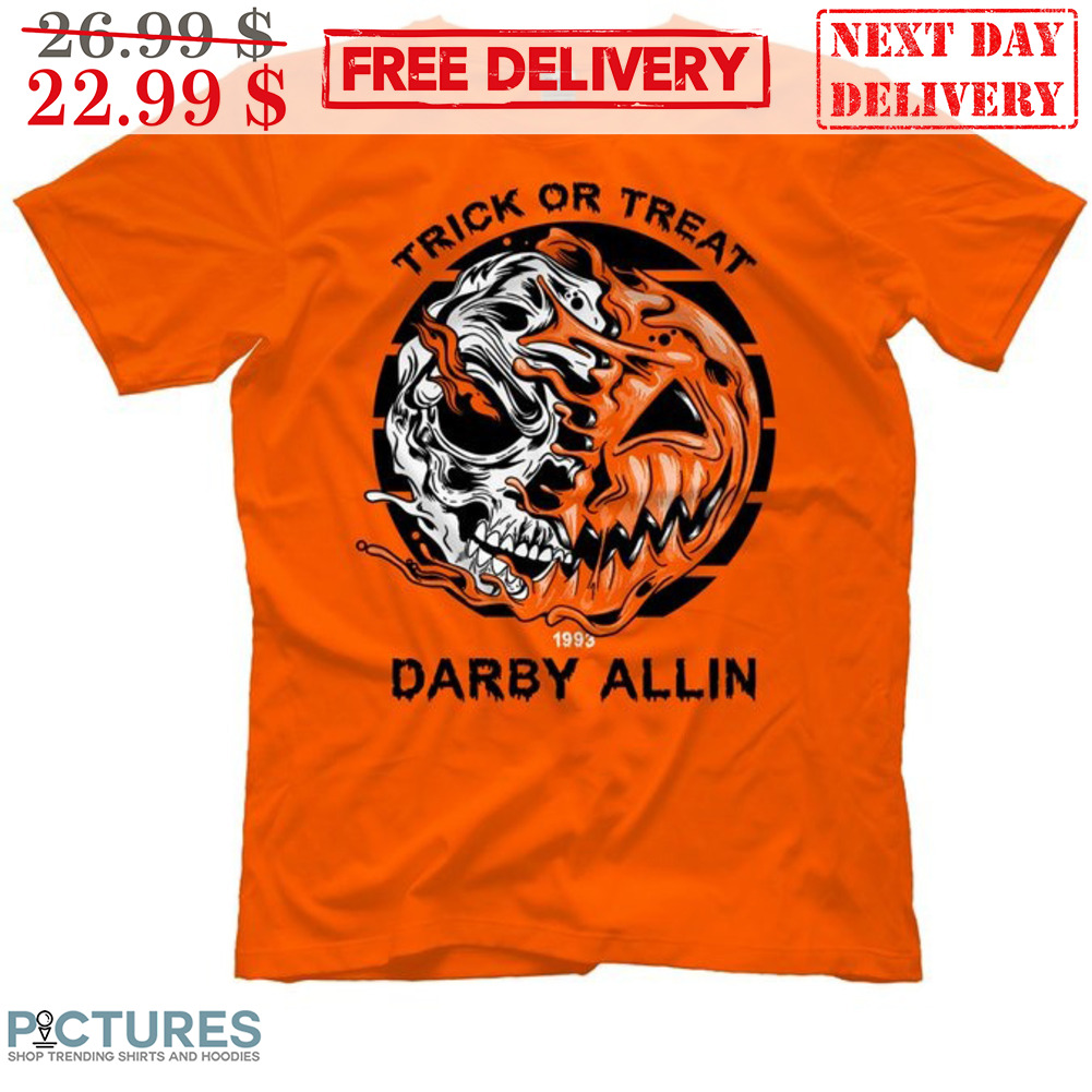 Skull Pumpkin Trick Or Treat 1993 Darby Allin Halloween 2023 Shirt