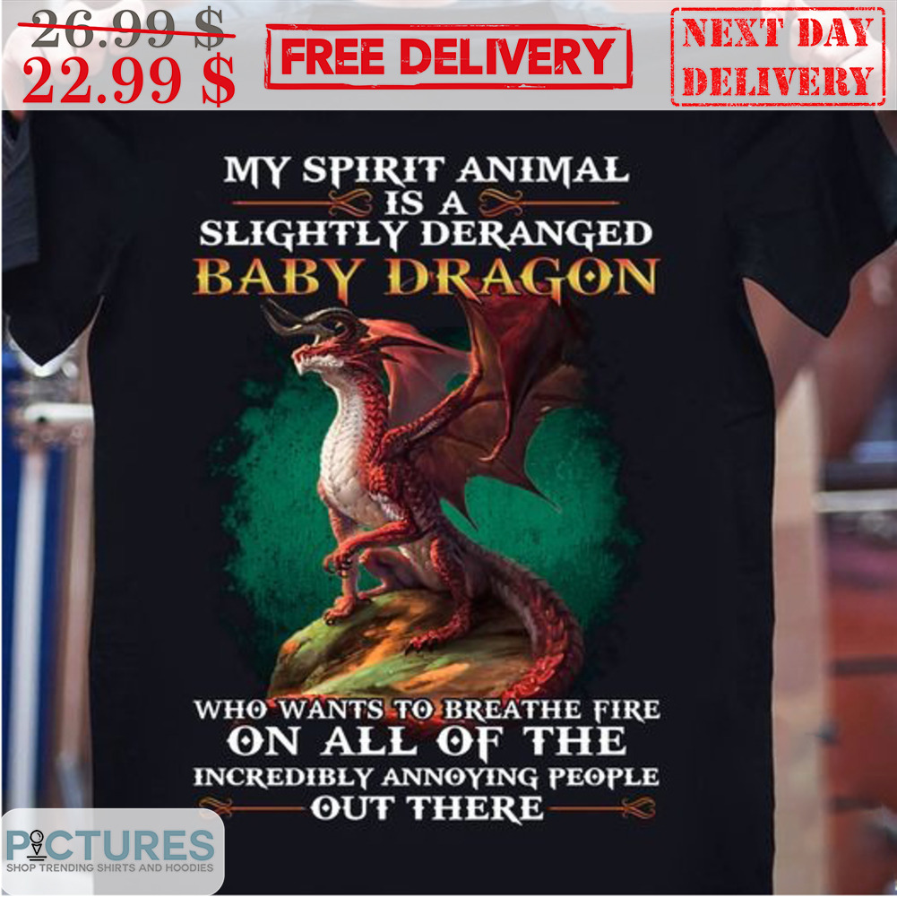 Dragon My Spirit Animal Is A Slightly Deranged Baby Dragon Who Wants To Breathe Fire On All Of The Incredibly Annoying People Out There Shirt