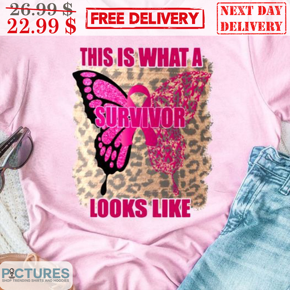 Butterfly This Is What A Survivor Looks Like Leopard Shirt