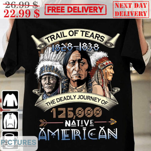 Trail Of Tears 1828-1838 The Deadly Journey Of 125000 Native American Shirt