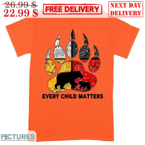 Bear Paws Every Child Matters Native Shirt