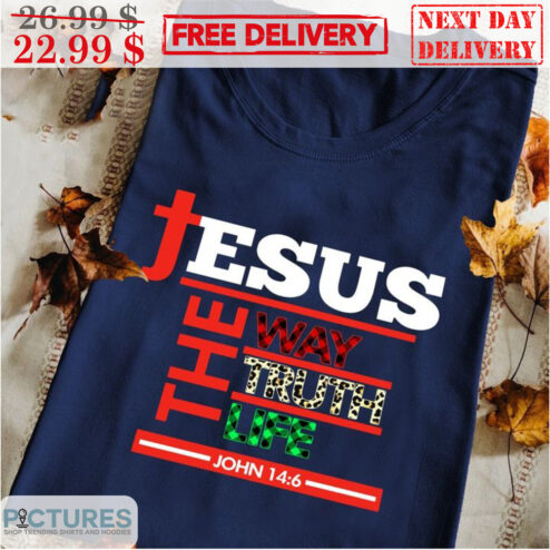 Jesus The Way Truth Life John Caro Leopard Shirt
