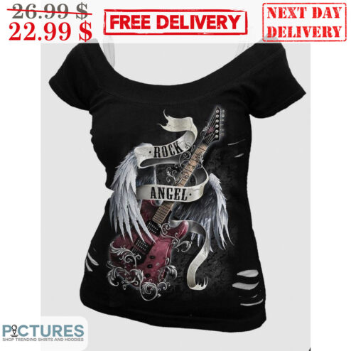 Rock Angel Guitar Electric Wings Shirt
