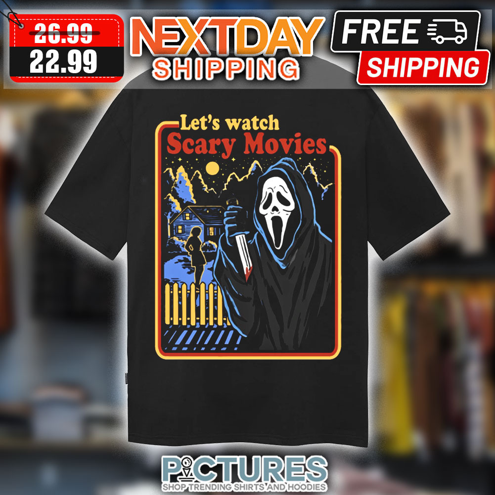 Ghost Face Let's Watch Scary Movies Halloween 2023 Night Shirt