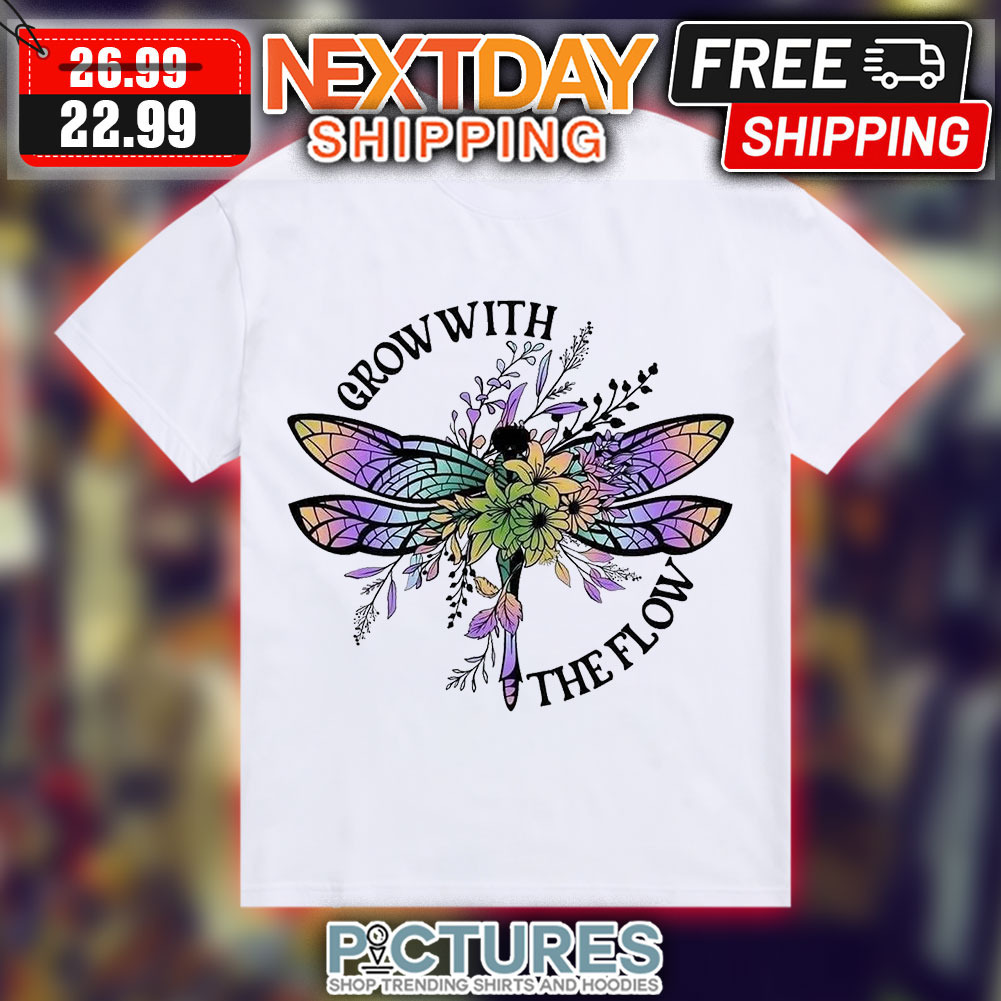 Dragonfly Grow With The Flow Floral Shirt