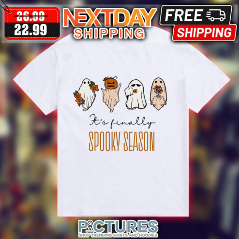 It's Finally Spooky Season Boo Ghost Halloween 2023 Shirt
