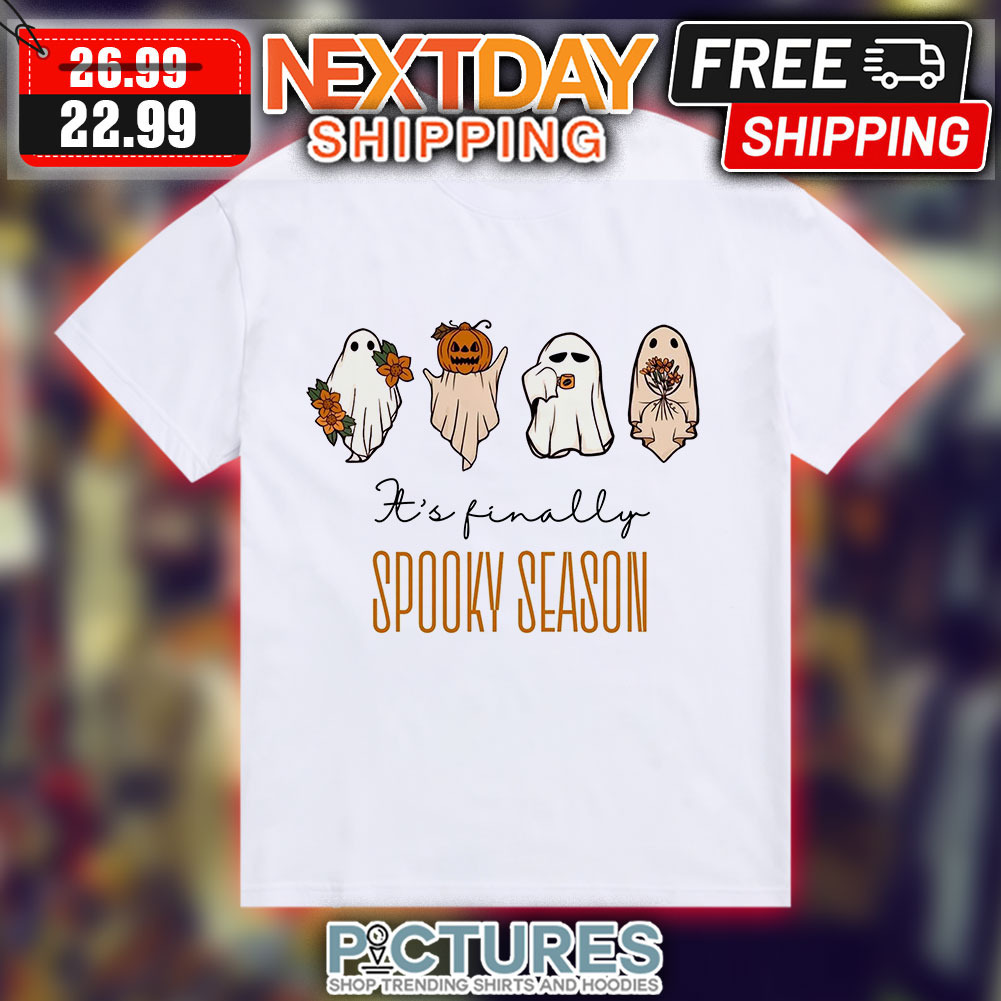 It's Finally Spooky Season Boo Ghost Halloween 2023 Shirt