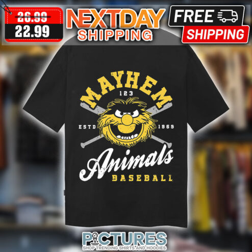 Mayhem 123 Estd 1969 Animals Baseball Vintage Shirt