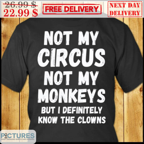 Not My Circus Not My Monkeys But I Definitely Know The Clowns Vintage Shirt