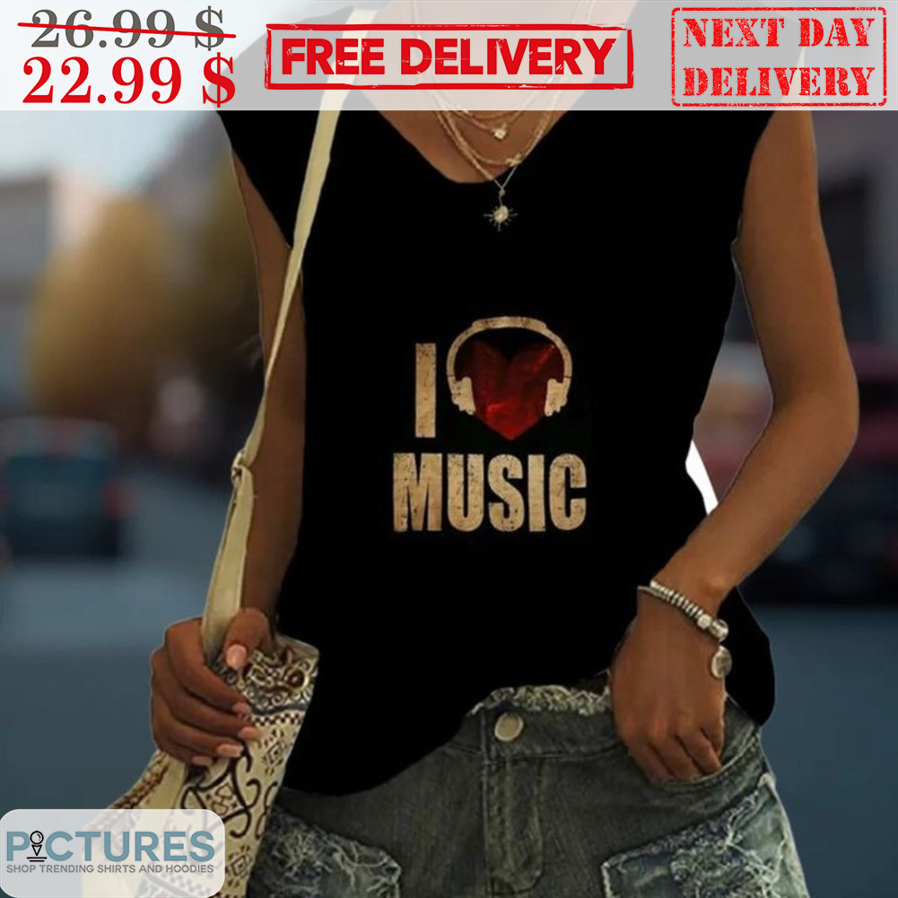 I Love Music Vintage Shirt