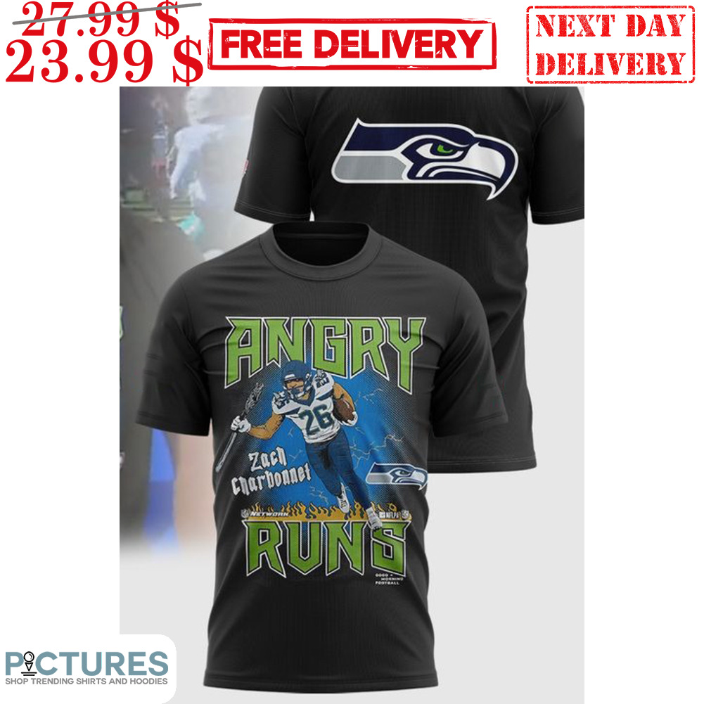 Angry Runs Zach Charbonnet Seattle Seahawks NFL Shirt