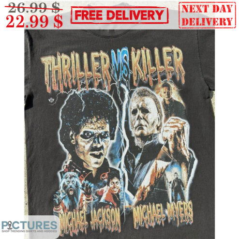 Thriller Vs Killer Michael Jackson Michael Myers Vintage Halloween 2023 Shirt