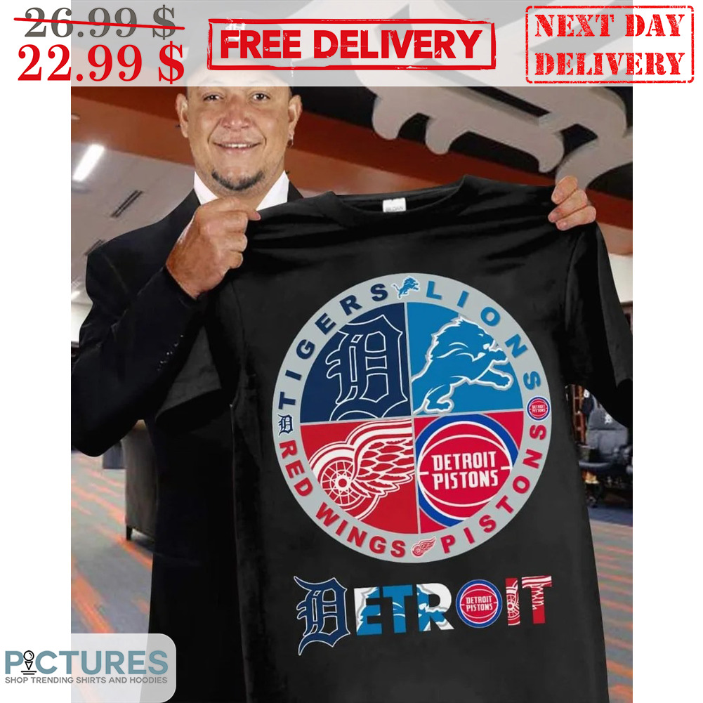 Detroit Tigers Detriot Lions Detroit Red Wings Detroit Pistons Sport Shirt