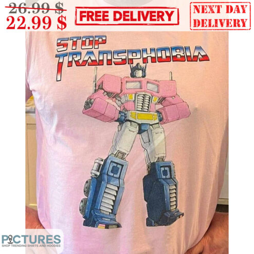 Optimus Prime Stop Transphobia Pink Shirt