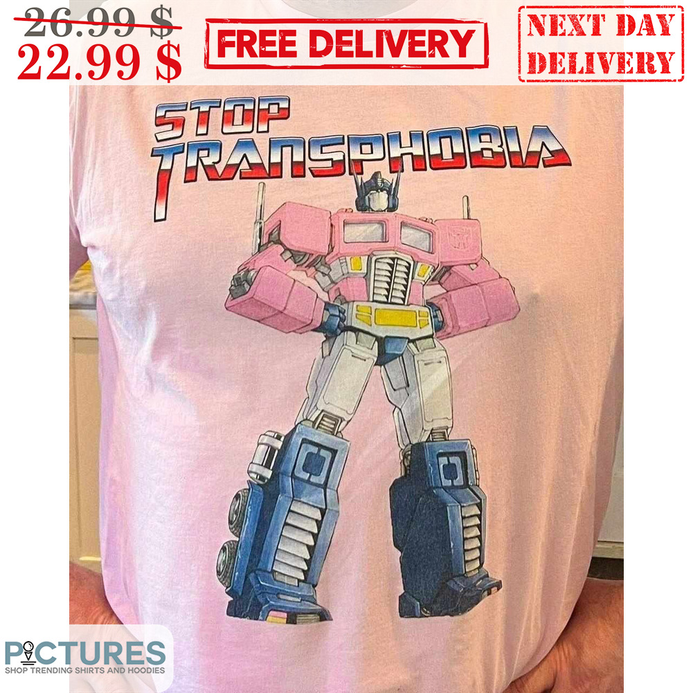 Optimus Prime Stop Transphobia Pink Shirt