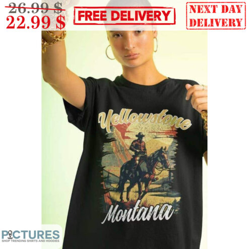 Cowboy Yellowstone Montana Vintage Shirt
