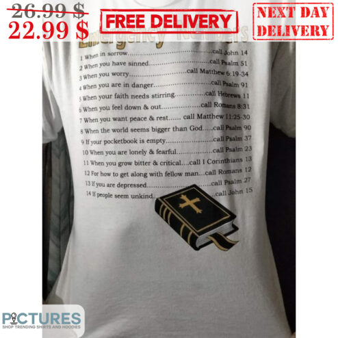 Emergency Numbers Bible Christian Shirt