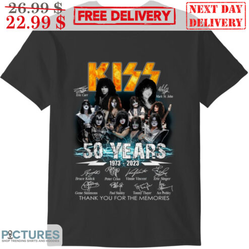 KISS 50 Years 1973-2023 Signature Rock Band Shirt